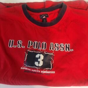 U.S. Polo Assn. Since 1890 Mens Red Short Sleeve Pullover Graphic T‎ Shirt Sz 2X